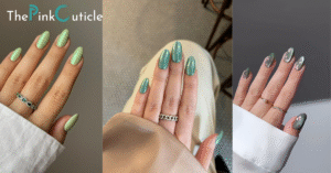 Green chrome nails