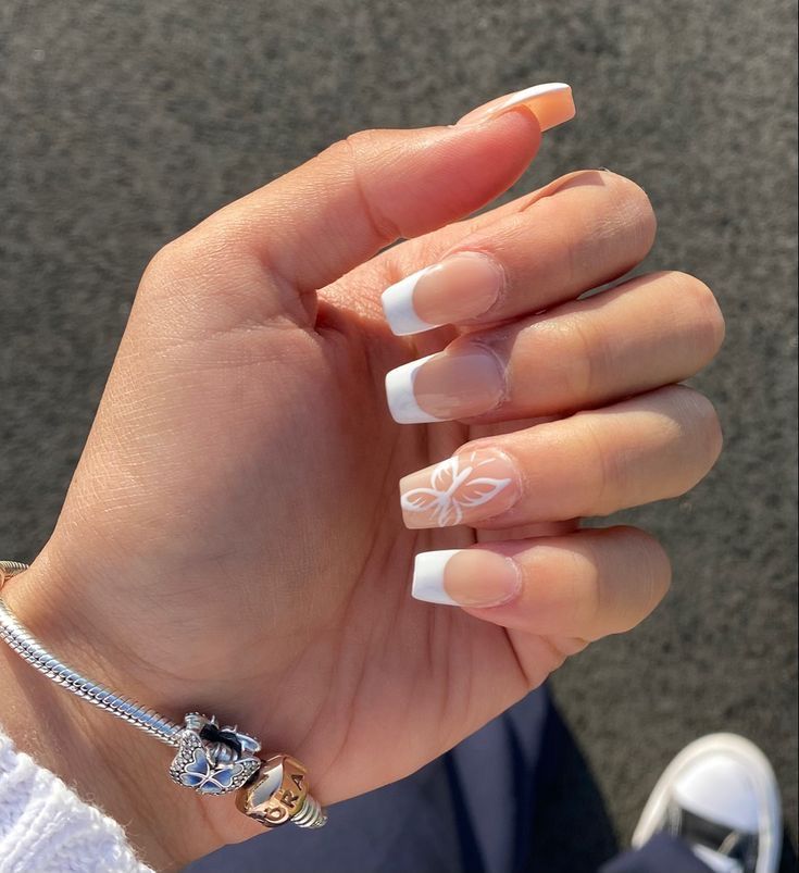 Butterfly French Tips nail