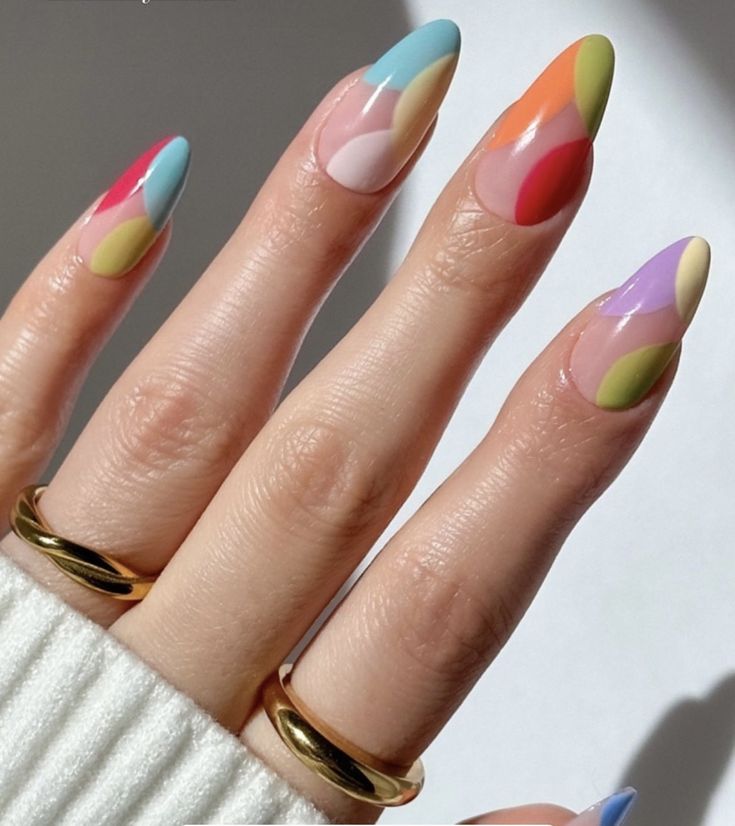 Color Block Nails