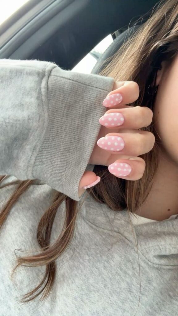 Pink and White Polka Dots
