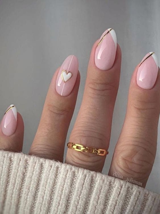 Pink Chevron Nails