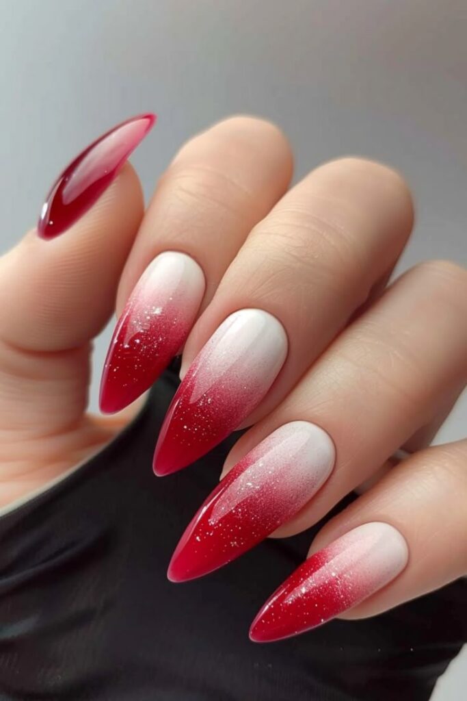 Red Ombre Nails