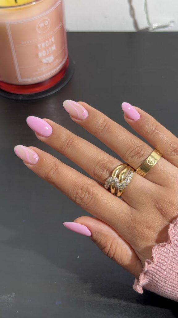 Pink Beach Nail Designs