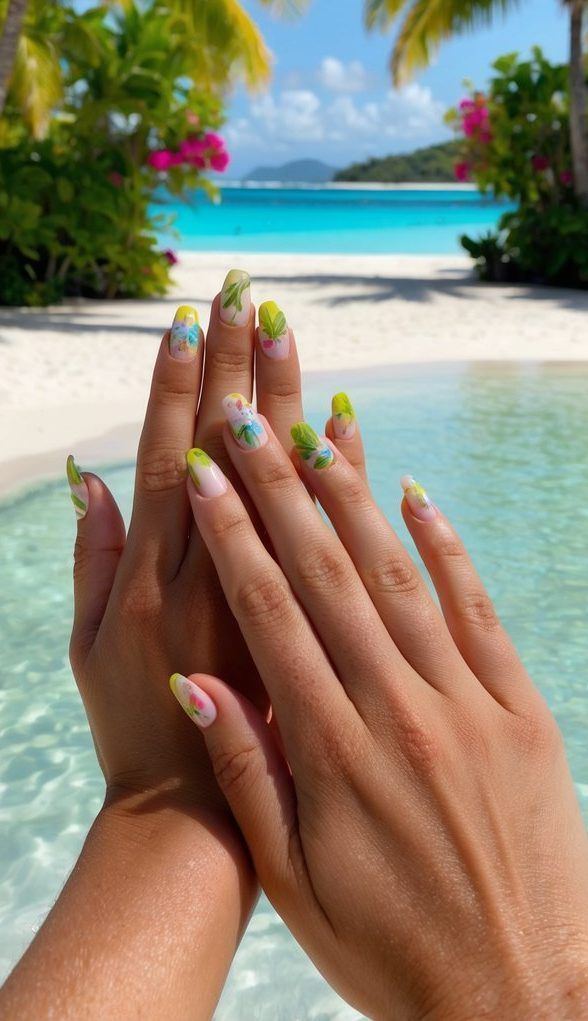 Tropical Beach Nail Designs