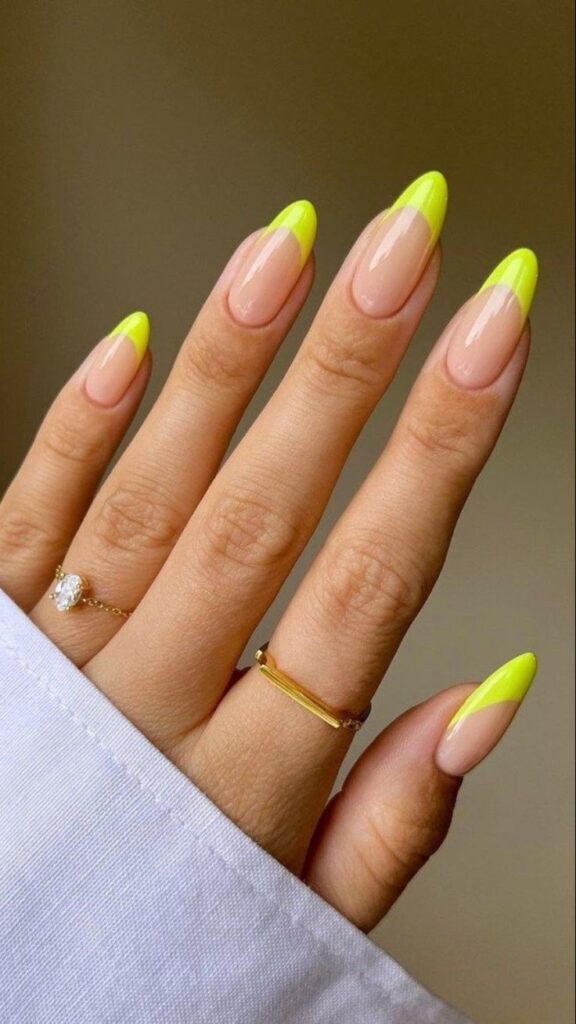 Neon Almond Nails