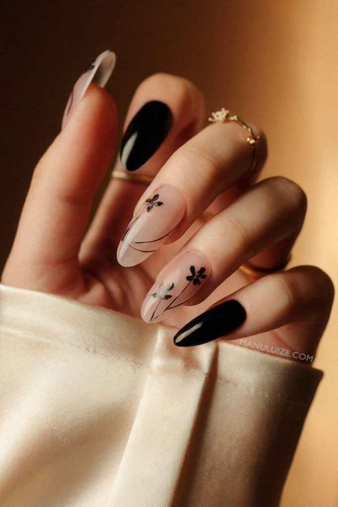 Black Birthday Nails Ideas