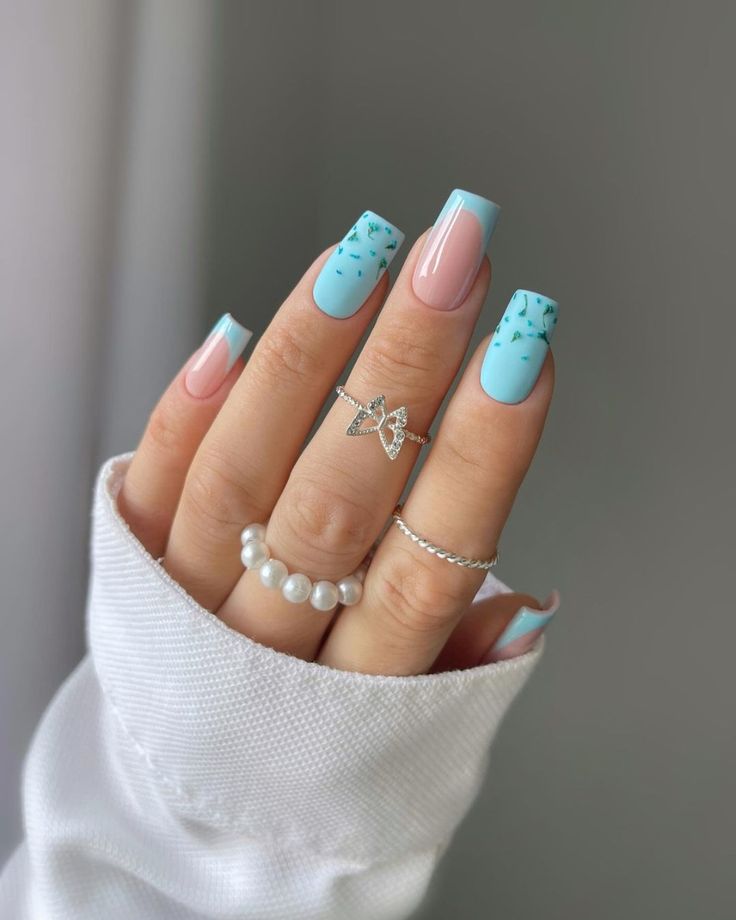 Beach Nail Designs with Glitter