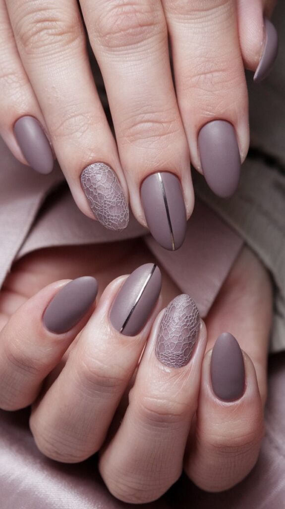 Mauve Nails for Winter