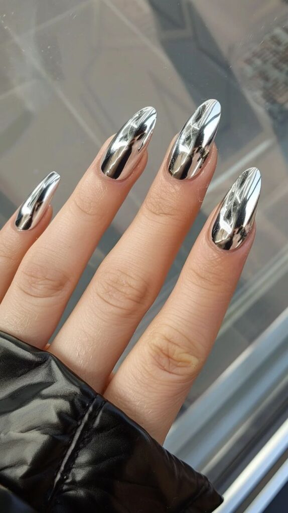 Chrome Birthday Nails