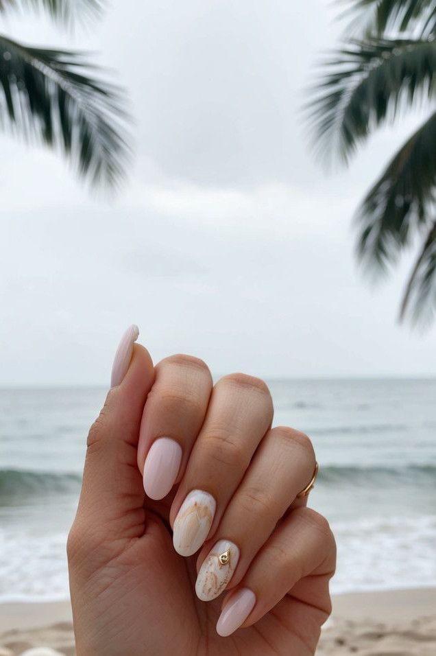 Simple Beach Nail Designs