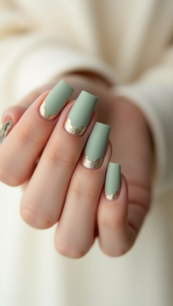 Sage Green with Gold Accents
