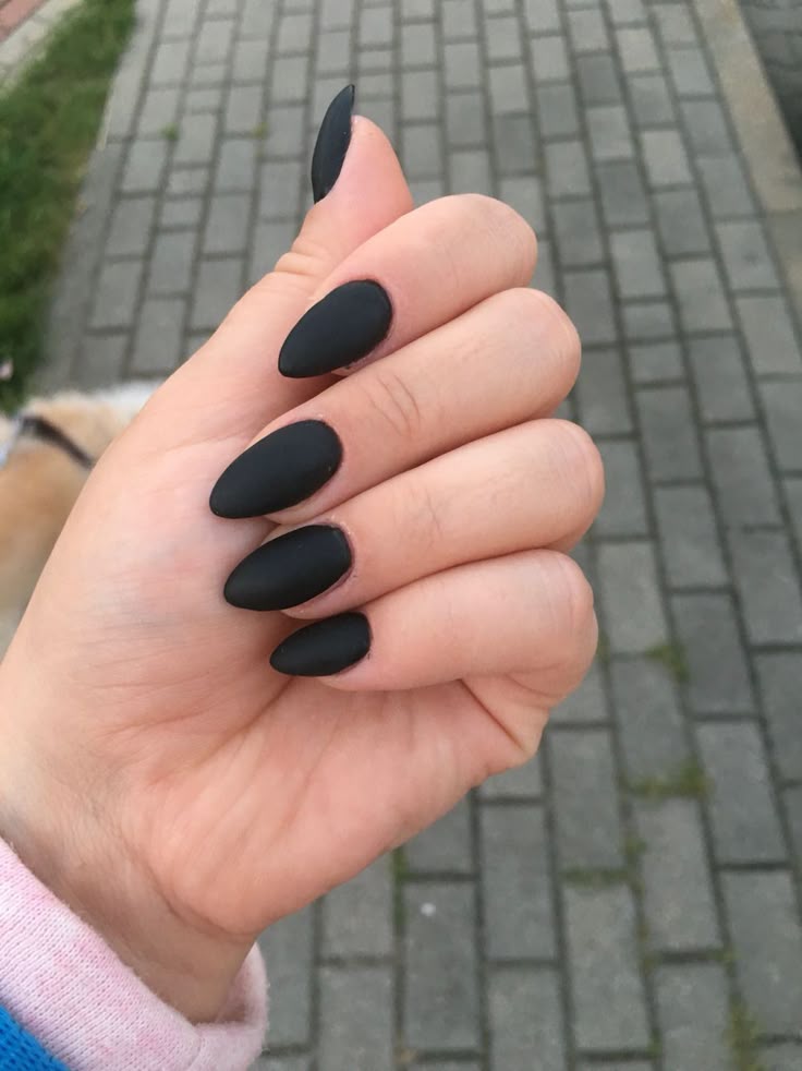 Matte Black Nails