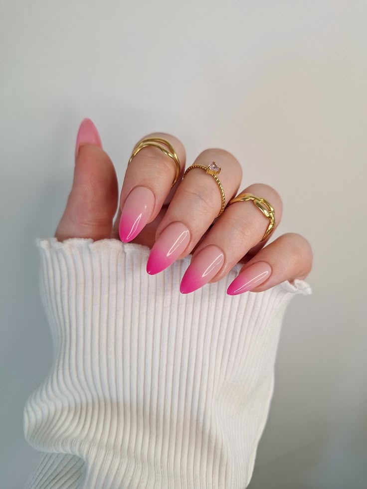 Pink Ombre Nails