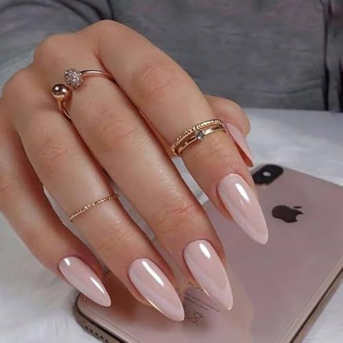 Metallic Almond Nails