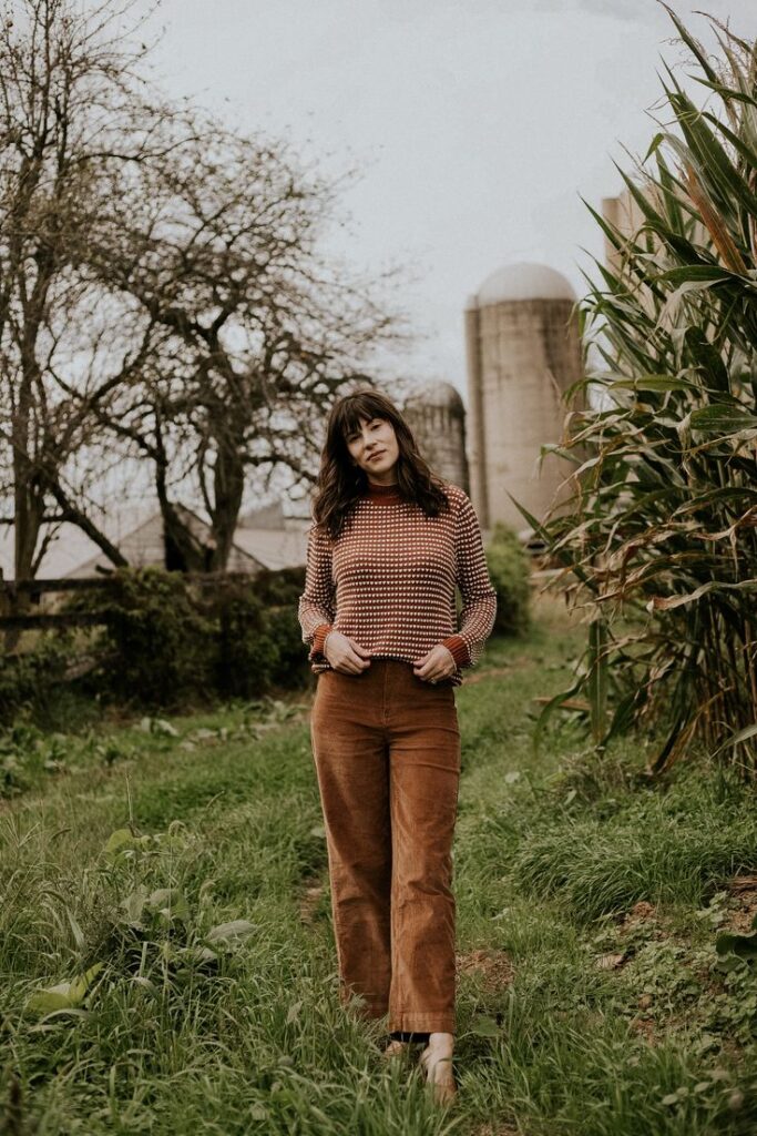 Knit Sweater and Corduroy Pants