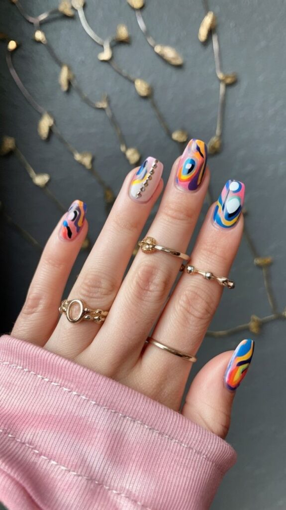Abstract Art Nails for the Creative Soul