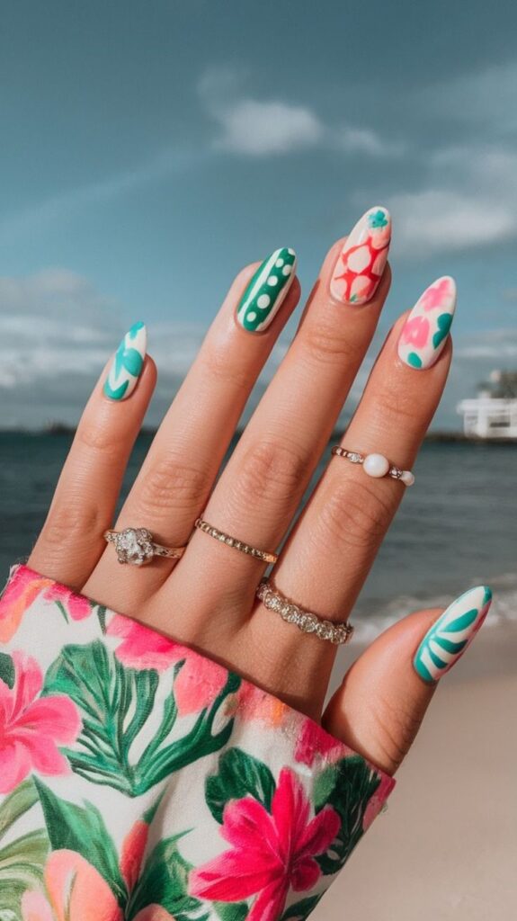Beach Nail Designs for Short Nails