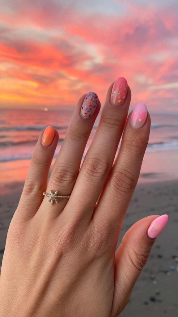 Sunset Beach Nail Designs