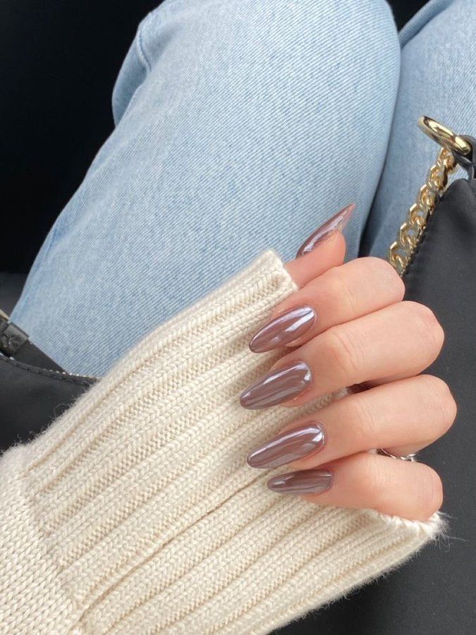 Chrome Mauve Nails