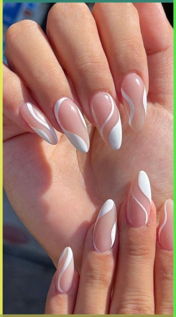 Negative Space Almond Nails