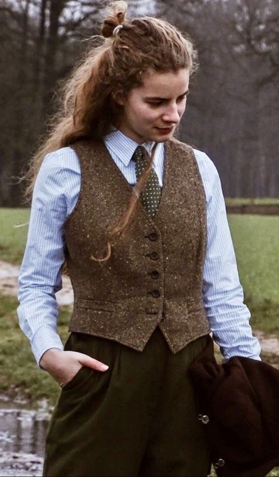 Dark Academic Vest with Shirt Underneath