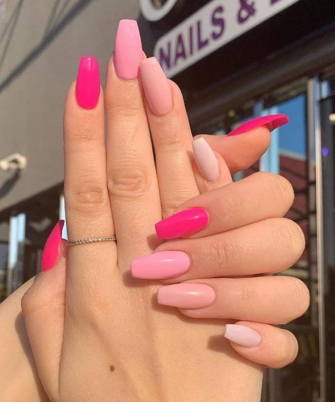 Pink Birthday Nails