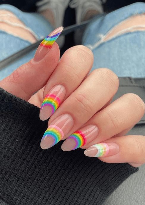 Rainbow Nails for a Colorful Spring