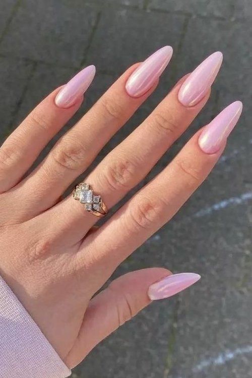 Pink Chrome Nails