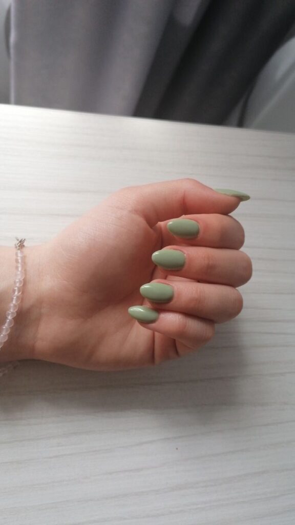 Solid Sage Green Nails