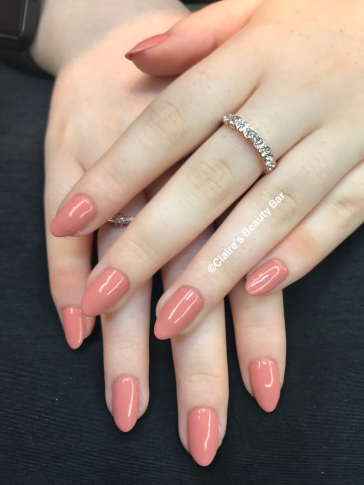 Soft Peach and Apricot Nails