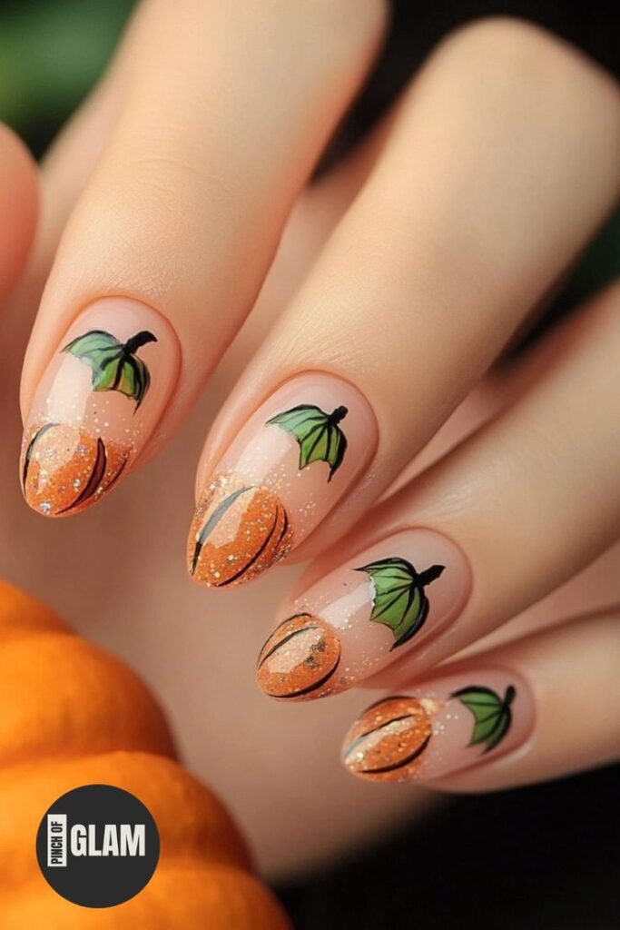 Elegant Pumpkin Nails