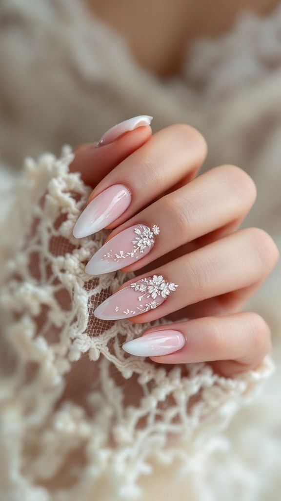 Wedding Nails with Pearls