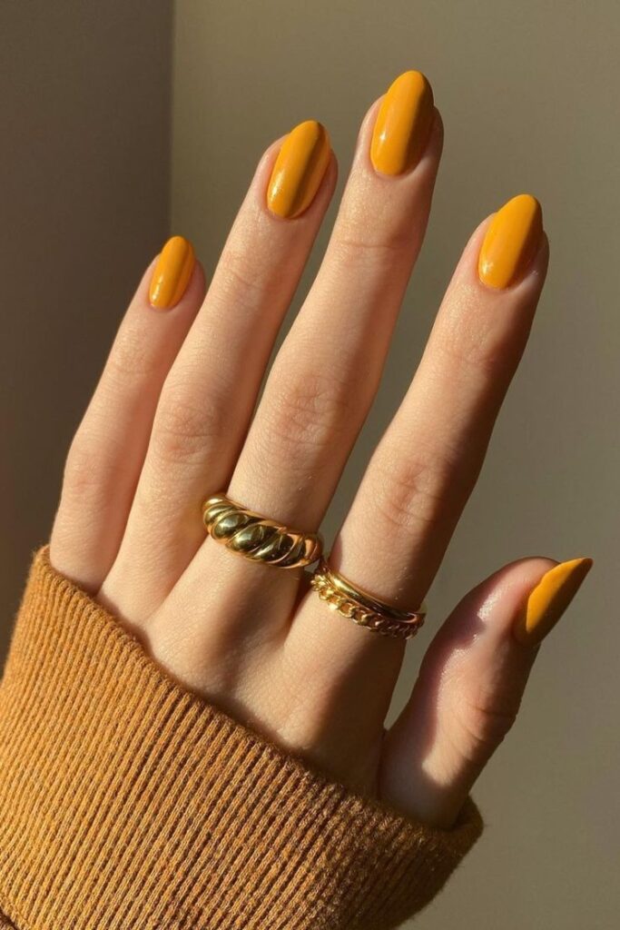 Yellow Fall Nails
