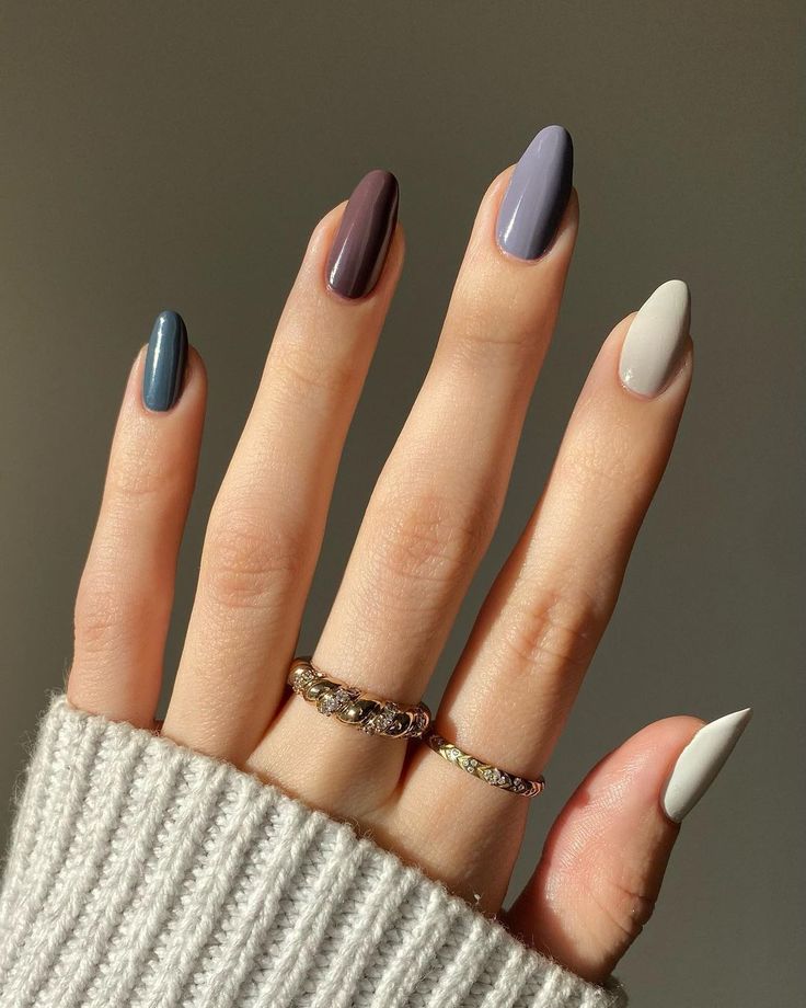 Fall Skittle Nails