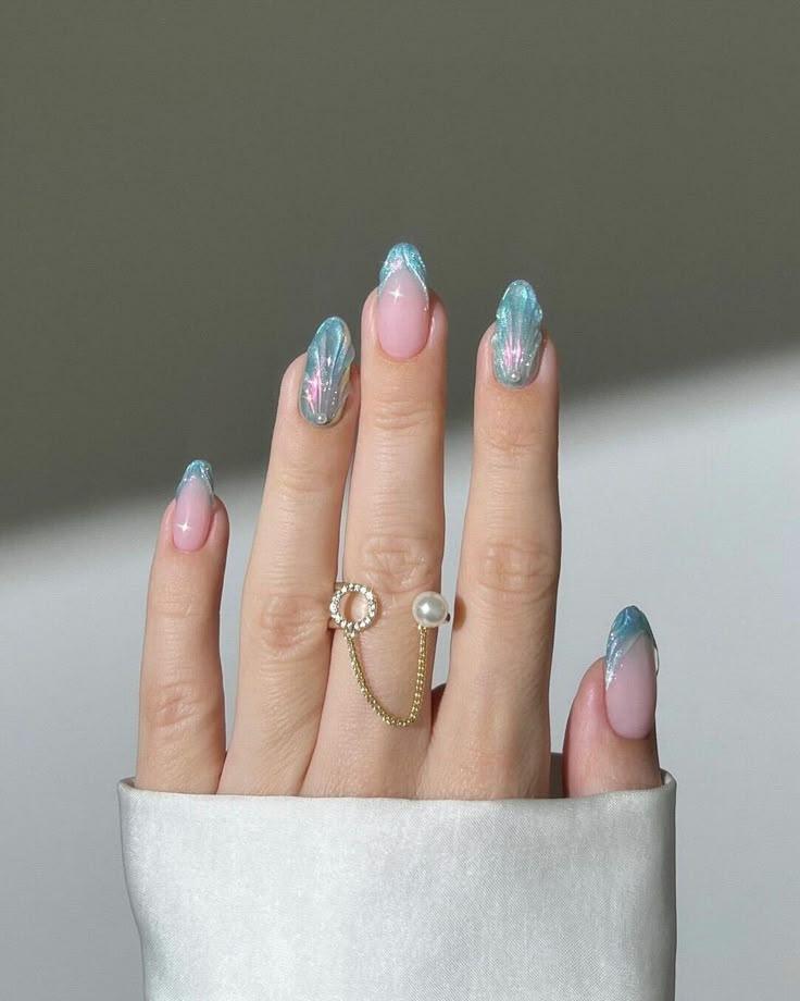 Mermaid Blue Nails