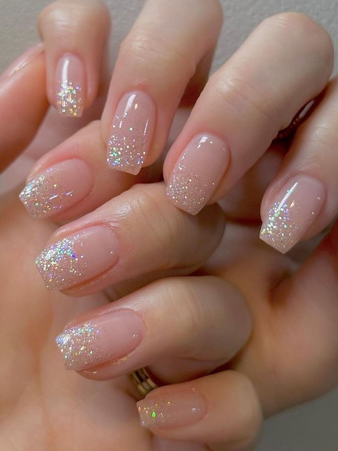 Glitter Wedding Nails