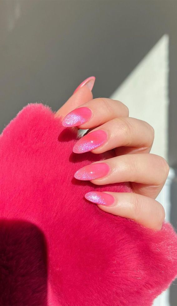 Bright Hot Pink Summer Nails