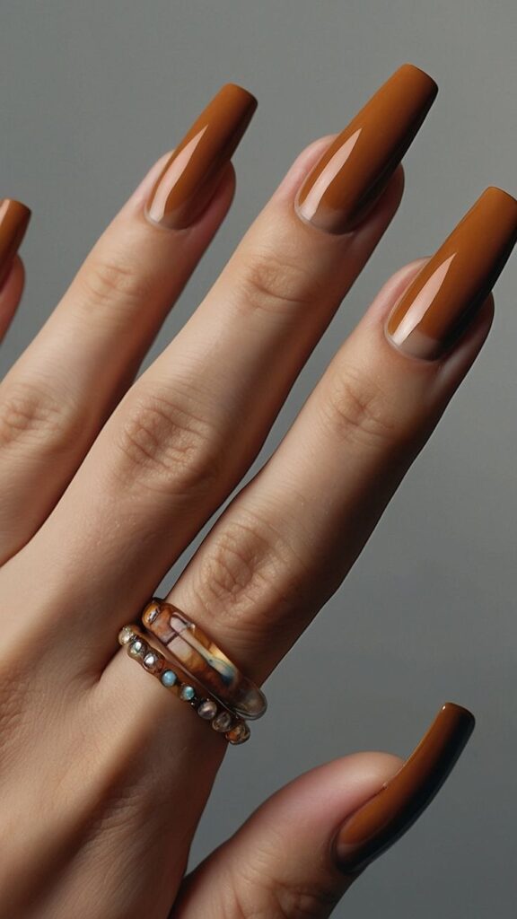Neutral Fall Nails 2024