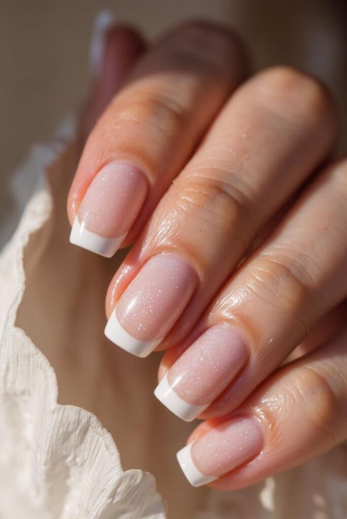 Classic French Manicure for Brides