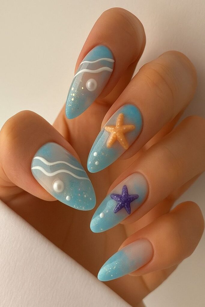 Under the Sea Mermaid Nails
