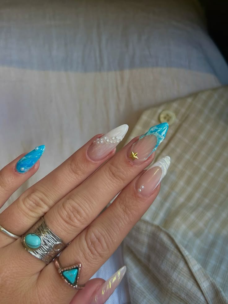Mermaid Acrylic Nails