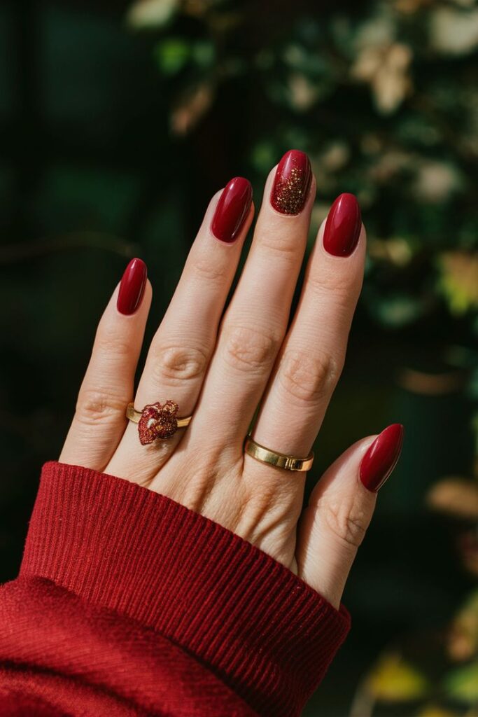 Classic Red Fall Nails