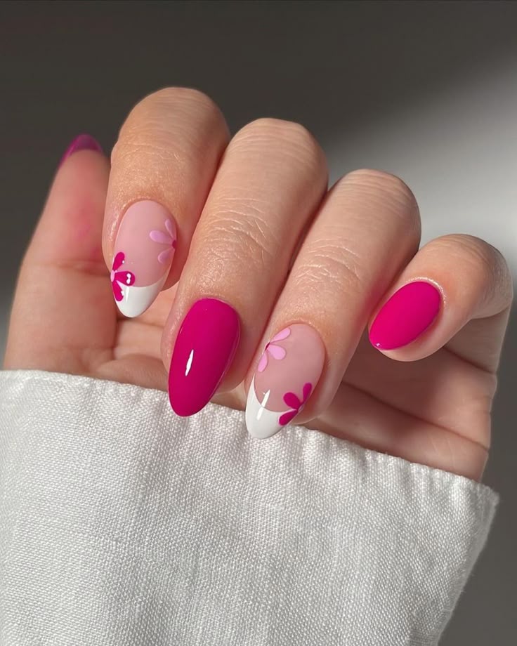 Simple Summer Pink Nail Designs