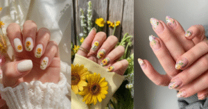 sunflower nail designs
