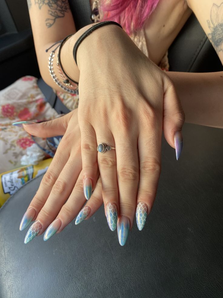 Mermaid Scales Nail Art