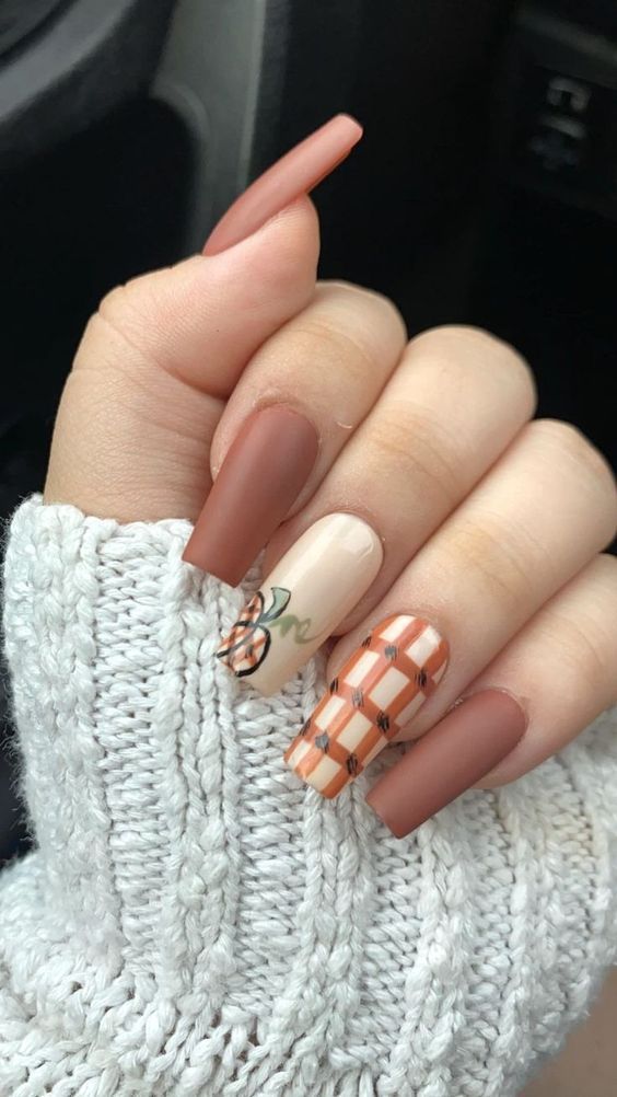 Pumpkin Toe Nail Art