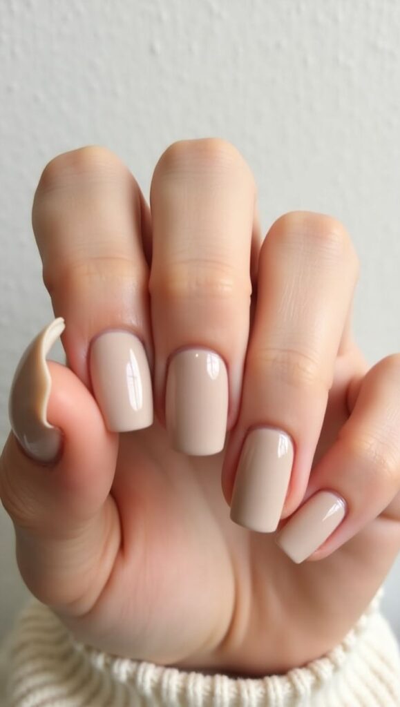 Beige Fall Nails